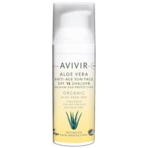 Avivir Aloe Vera Anti-Age Sun SPF 15 – 70% • 50 ml. DATOVARE 09/2025