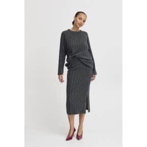 B.YOUNG dame nederdel BYMARIANNE – Dark grey melange