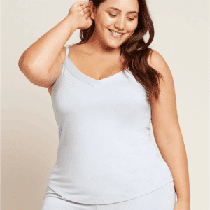 Bambus nattop med tynde stropper | Lyseblå | L