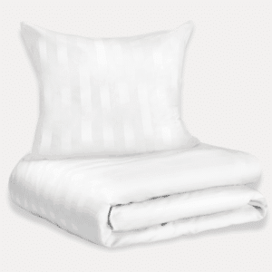 Bambussengetøj | GreenChoice | White stripes | 140×200