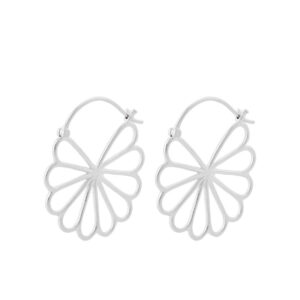 Bellis øreringe, large – sølv