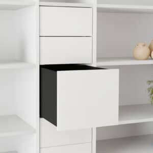 Celebert Elan Indvendig skuffe – 56,8 x 46,9 cm. – Fuldudtræk m/ Push to open – Hvid – Højde 28,4 cm