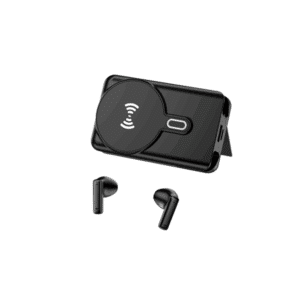 DENVER Powerbank + Bluetooth Earbuds – Black Powerbank – Sort – 5000 mAh