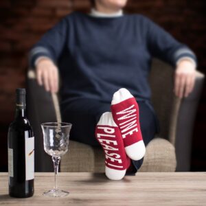 Dame bomuldsstrømper – “Wine please!”, str. 36-40