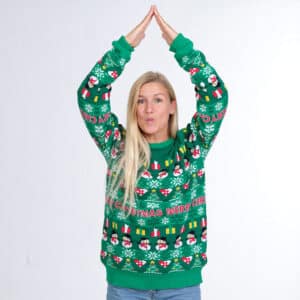 Den Grønne Stemningsjulesweater – dame / kvinder.