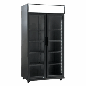 Displaykøleskab – 2 låger – 569 liter – sort – SD 881 BHE