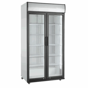 Displaykøleskab – 2 låger – 569 liter – sort/hvid – SD 881 HE