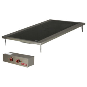 El-komfur, 2 keramiske plader, indbygning