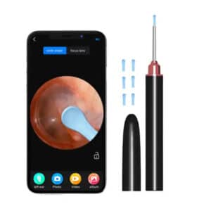 Elektrisk ørerenser med kamera – Sort