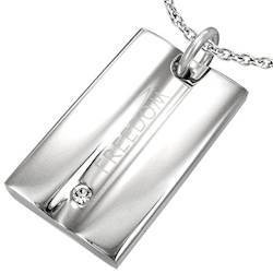 “Freedom” Hals smykke i rustfrit stål.