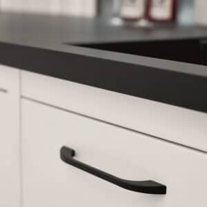 Furnipart – Slim – greb i zink mat sort CC320mm L360mm B8/11mm H30mm