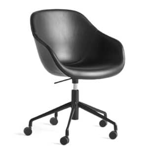 HAY About A Chair – AAC 153 – Kontorstol – Sort Sense Læder