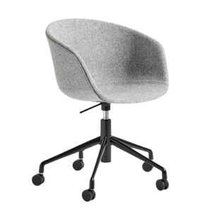 HAY About A Chair AAC53 Kontorstol – Hallingdal Stof – JEG SKRIVER SELV EN REMIX FARVEKODE VED UDTJEK I KOMMENTARFELTET / aluminium