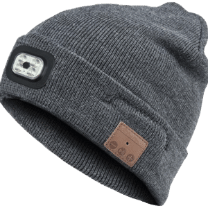 Hue m/headset og pandelampe, inkl. sikk.vest