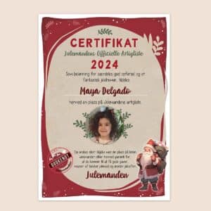 Julemandens Artigliste |Â Trykt og personliggjort
