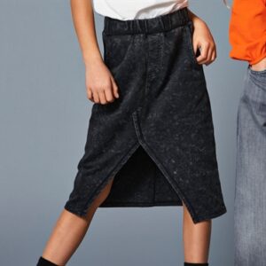 Kids Only Black Washed Sweatnederdel – Str. 10y 140cm