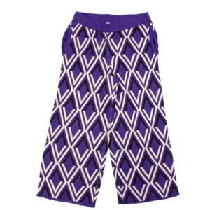 Kids Only Black/acai/frosted Almond Pattern Glitter Strik Bukser – Str. 11-12y 146/152cm