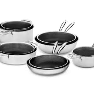 Køkkensæt med 10-dele | gryde- og pandesæt | onyx cookware