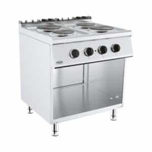 Kogebord / Komfur – 4 plader med understel – EL – 2 x 2,25 kW og 2 x 1,85 kW