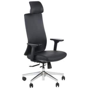 Kontorstol AKCENT Højdejusterbar ryglæn og Eco-læder