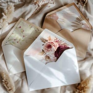 Kuvertindlæg til bryllup