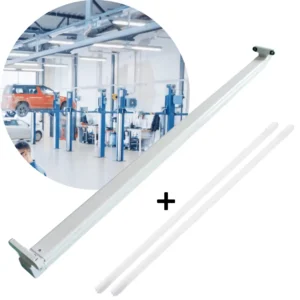 LED Armatur – 120cm – 4000K – 5760lm – 2x18W – Dobbelt Lysstofrørs armatur