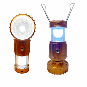 LED Camping Lampe m/batteri – kobber eller sølv – oplades via solceller – Kobber