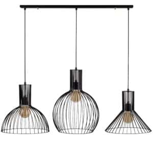 LUMI Selenea loftlampe – sort jern