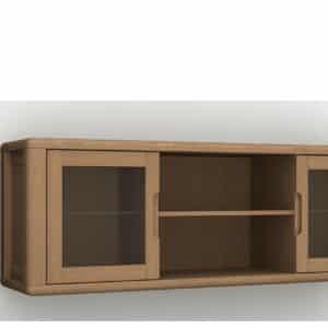 Lina hængevitrine – massiv bøgetræ m. glaslåger