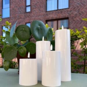 Luna LED bloklys udendørs Ø7,5 X 10-15-20-25cm 4stk