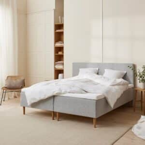 Majestæt – Trykaflastende | Boxmadras (Lysegrå) 180×200 cm.