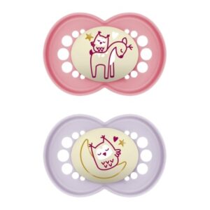 Mam Original Night 2-pack, Str. 3 (16-36 Mdr.), Symmetrisk – Silikone