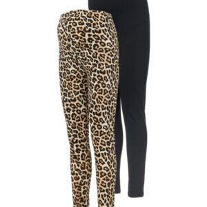 Mamalicious vente – leggings, 2 – pak dyreprint/sort, MLSannip – Mamalicious – Leggings – Buump