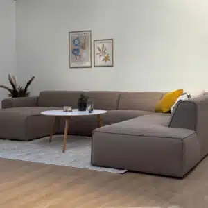 Manhattan | U-sofa med chaiselong og open end| Smalle midt moduler