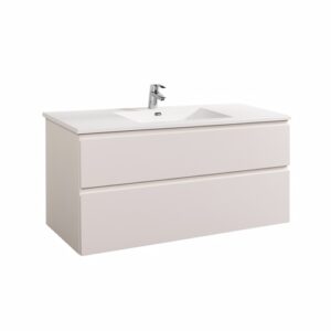 Multi-Living Hvid grebsfri medium bad underskab med 2 skuffer og vaskebordplade