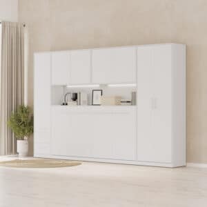 NORDIC overskab, høj model, 110cm – farve Skab: Hvid, Front: Hvid