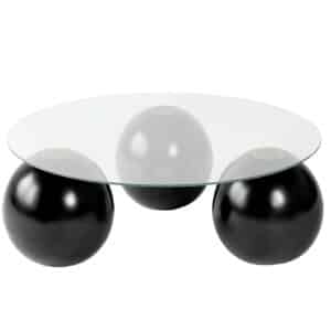 NORDVÄRK Miro – Sort, gennemsigtigt sofabord