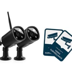 Nexsmart™ vision5 plus 2k hd overvågningskamera – 2 pak+klistermærke