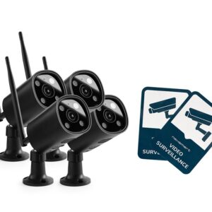 Nexsmart™ vision5 plus 2k hd overvågningskamera – 4 pak+klistermærke