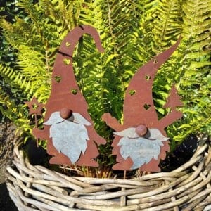 Nisser med skæg på spyd | Sæt med 2 forskellige