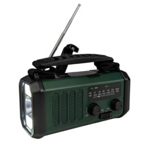 Nødradio FM/AM – 10.000 mAh powerbank – Håndsving – Solcelle