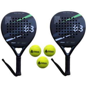 Odin Padel PAKKETILBUD (Odin Padel Ace 3K Advance + Odin Padel Bolde – 3 stk.)