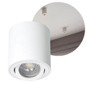 Påbygningsspot Hvid I m. Kip I Indendørs I 1xGu10 – OH36