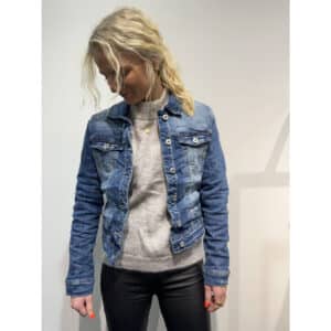 Place du Jour dame denim jakke 60021-1 – Dark Blue Denim