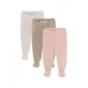 Retro Sparkebuks Med Fod Til Baby, I 100% Økologisk Merino Uld, 3-pak