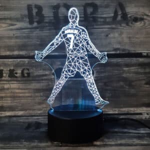 Ronaldo 3D fodbold lampe