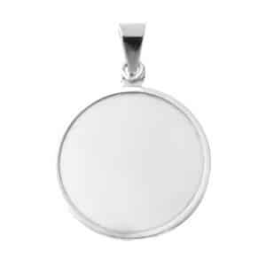 Rundt Plade vedhæng i Sølv – 17 mm