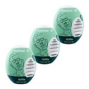 Satisfyer Masturbator Onani Æg, Riffle – 3 stk.