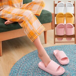 Slippers / Tøfler – Bløde & Skridsikre i flere flotte farver (kendt som Happy Flops) – Sort / 42/43