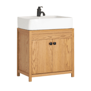 Underskab i japandi-look, 60 x 35 x 60 cm, naturfarvet